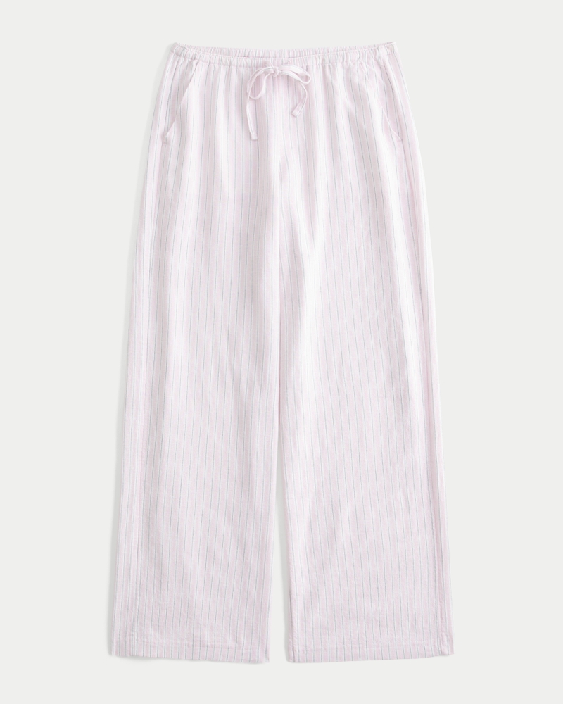 Linen-Blend Pull-On Baggy Pants
