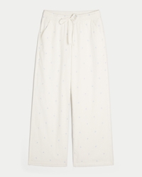 Seersucker Baggy Pull-On Pants