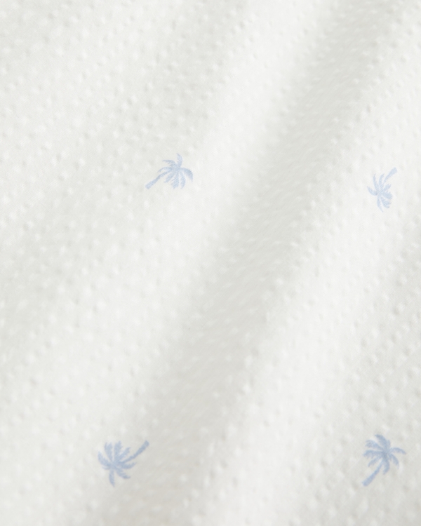 Seersucker Baggy Pull-On Pants