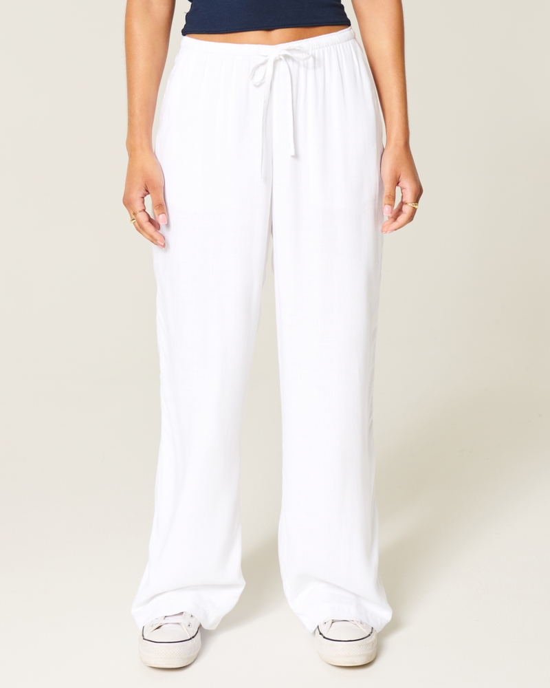 Pull-On Slub Pants