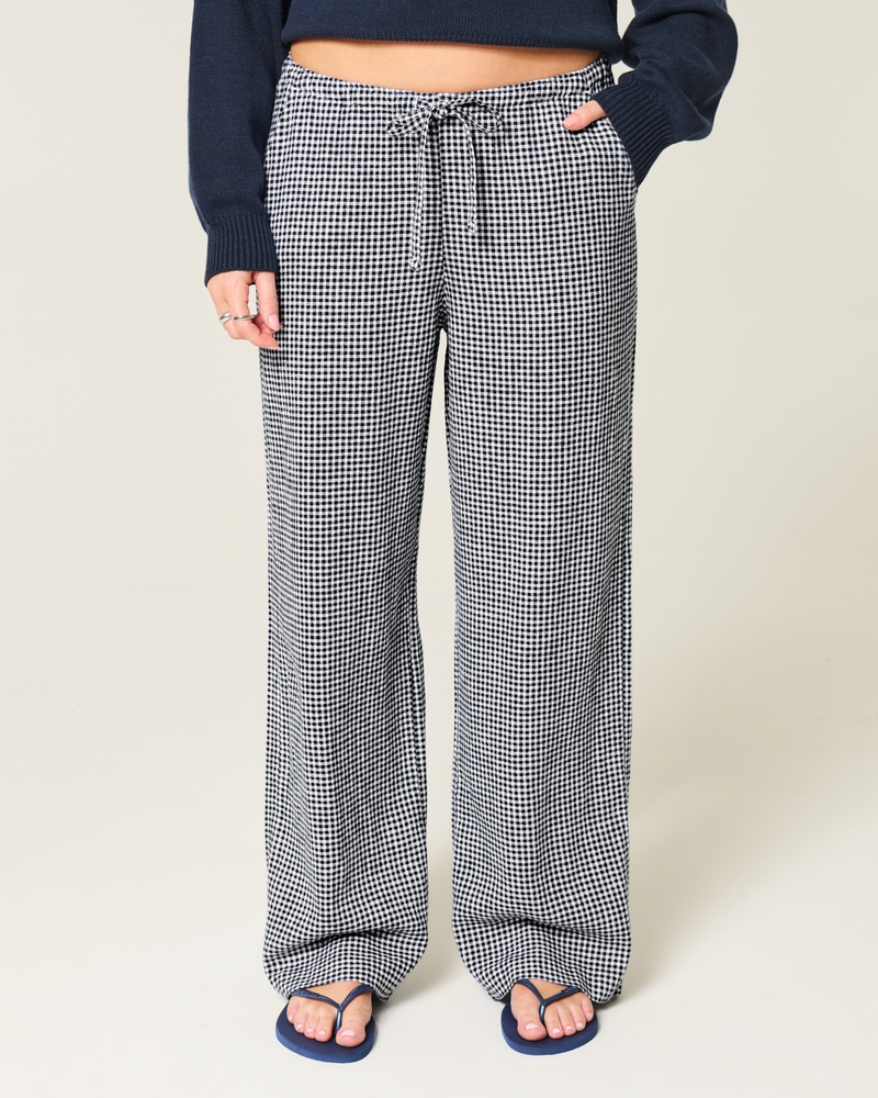 Women's Linen-Blend Baggy Pull-On Pants | Women's Sale