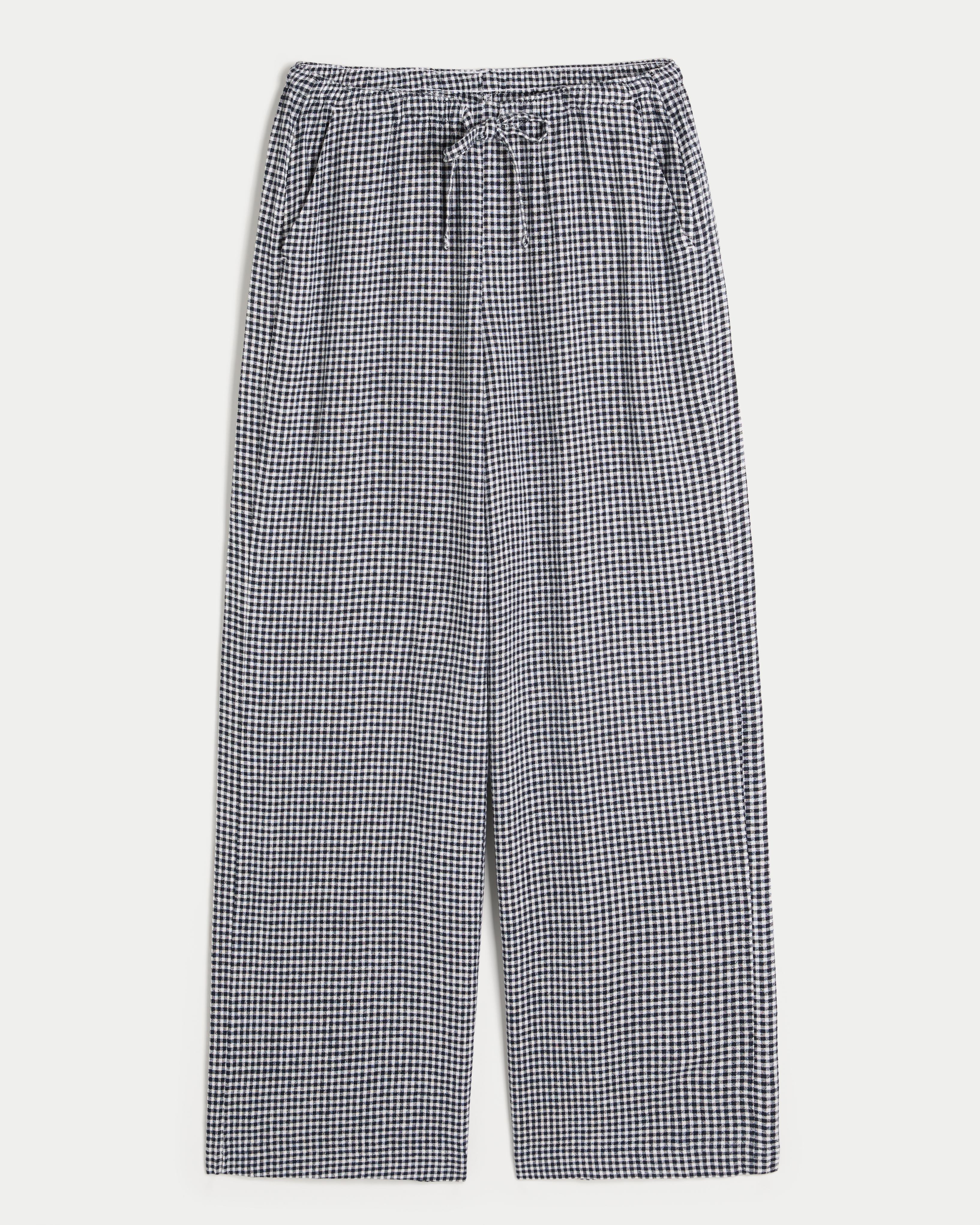Linen-Blend Baggy Pull-On Pants