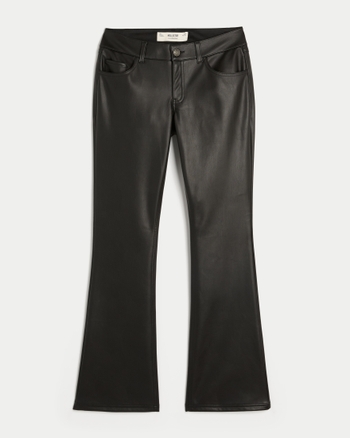 Women's Low-Rise Faux Leather Bootcut Pants | Women's New Arrivals | HollisterCo.com