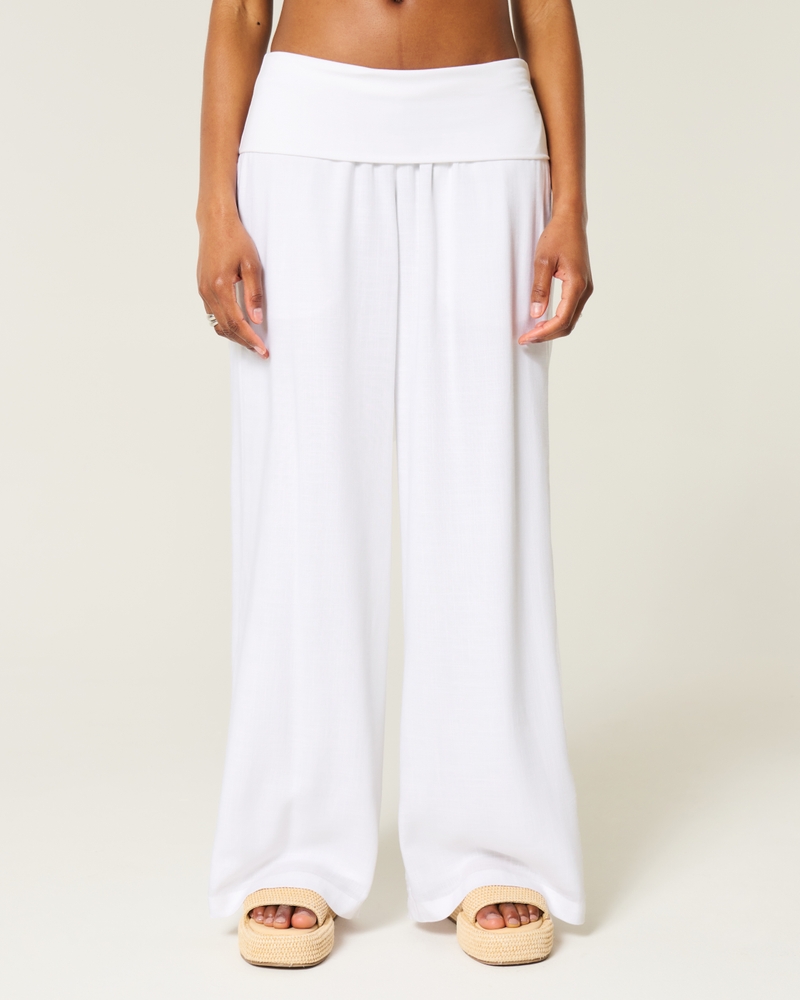 Foldover Waist Super Baggy Pants