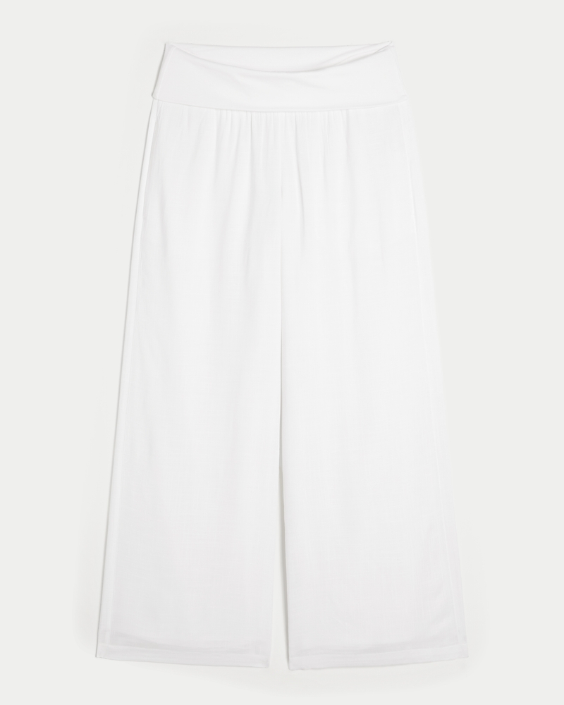 Foldover Waist Super Baggy Pants