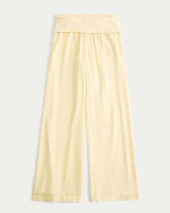 Women's Foldover Waist Super Baggy Pants | Women's Bottoms | HollisterCo.com