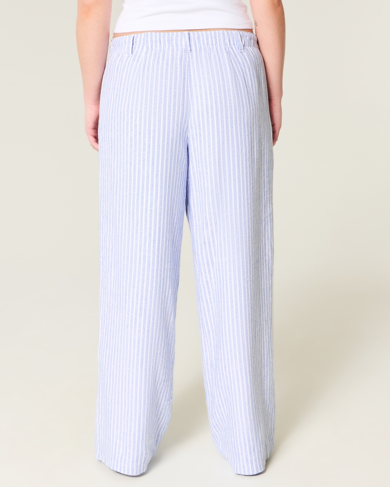 Low-Rise Super Baggy Linen-Blend Pants