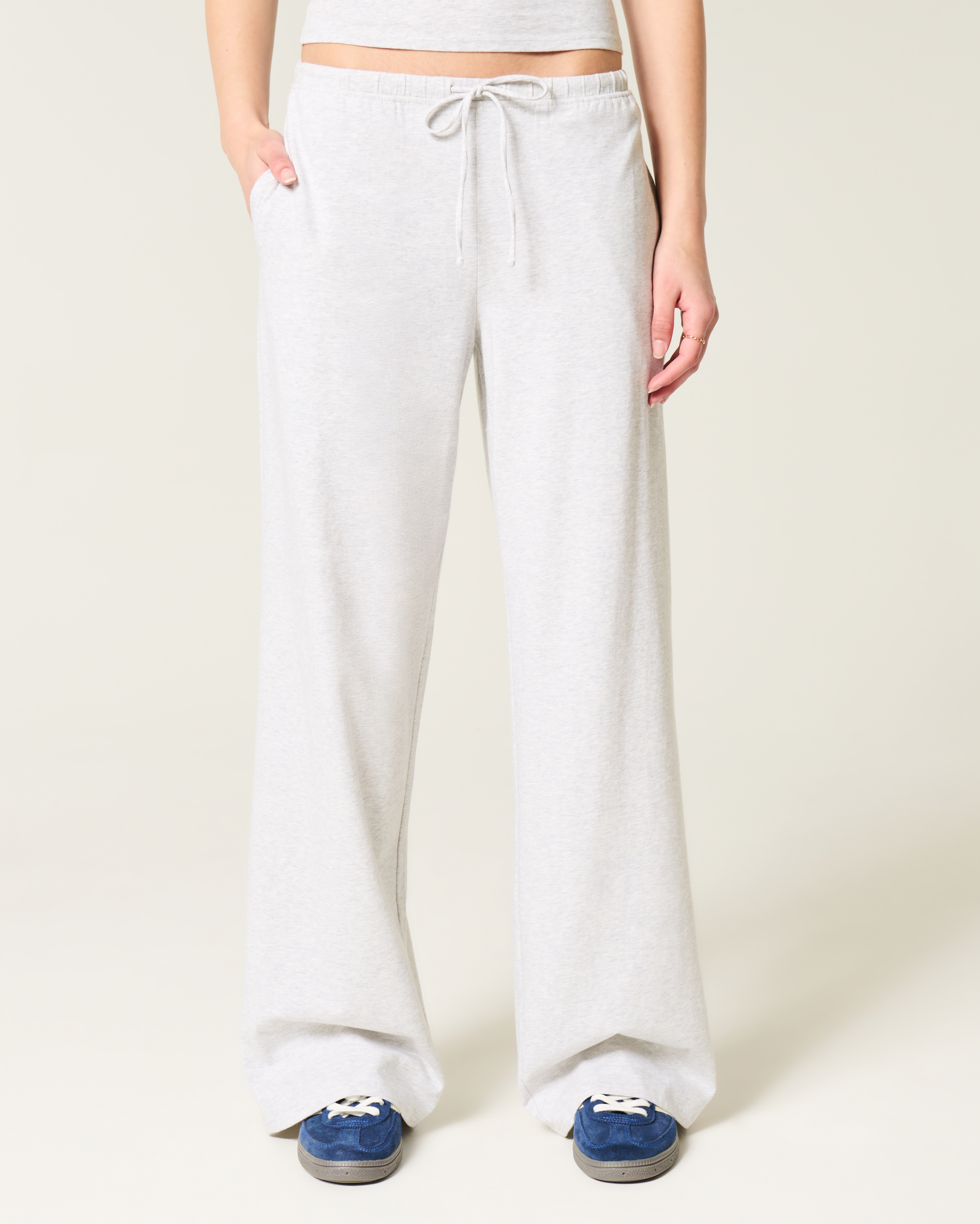 Knit Baggy Pull-On Pants