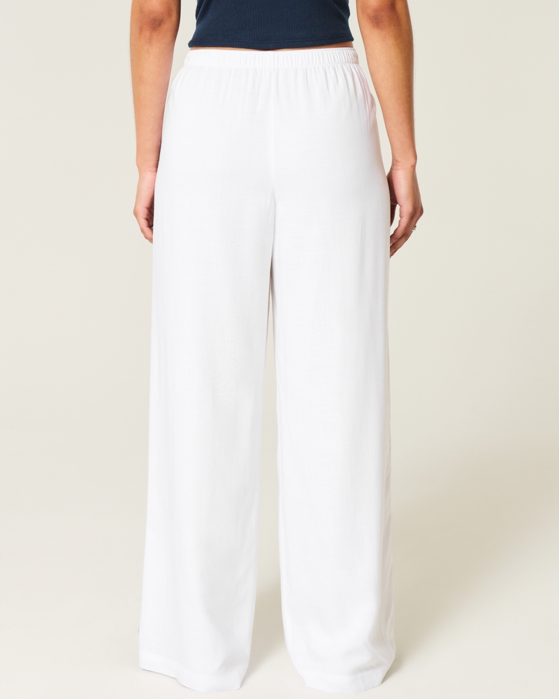Striped Baggy Pull-On Pants