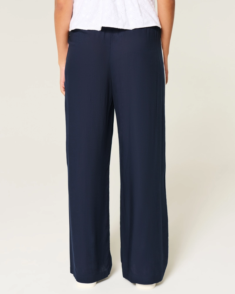 Striped Baggy Pull-On Pants