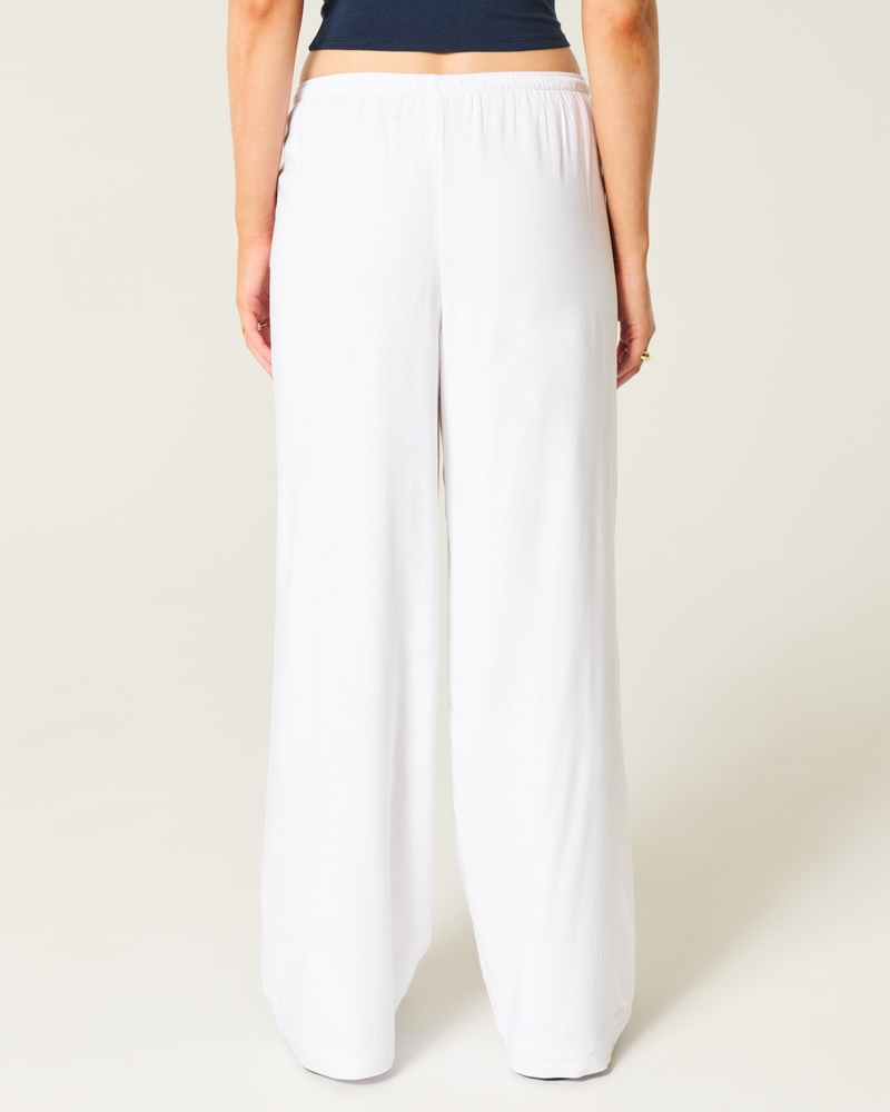 Low-Rise Baggy Pull-On Pants