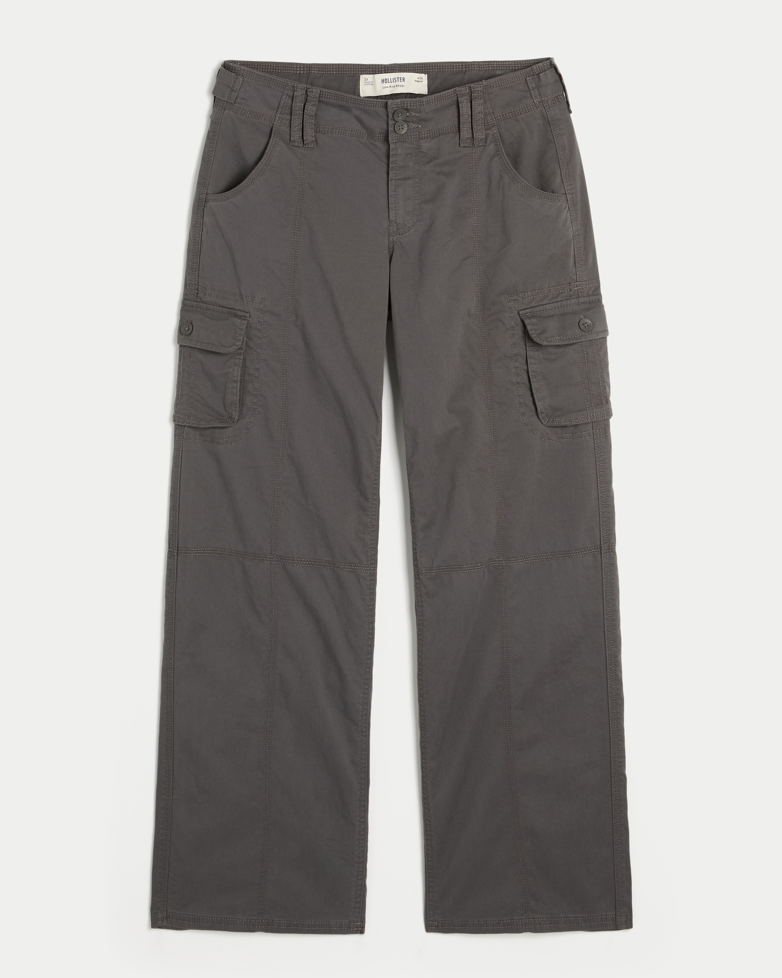 Adjustable Waist Low-Rise Baggy Cargo Pants