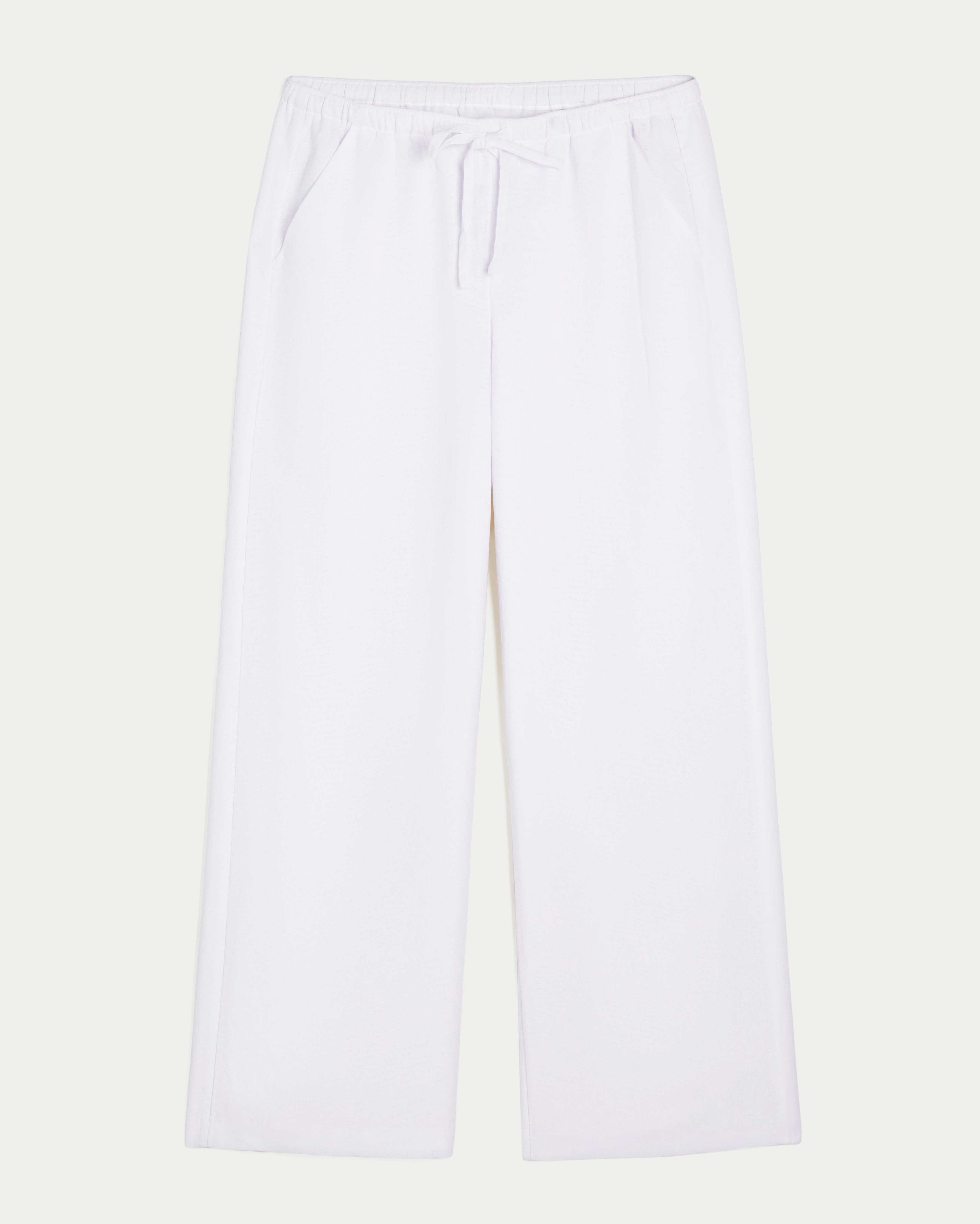 Linen-Blend Pull-On Pants