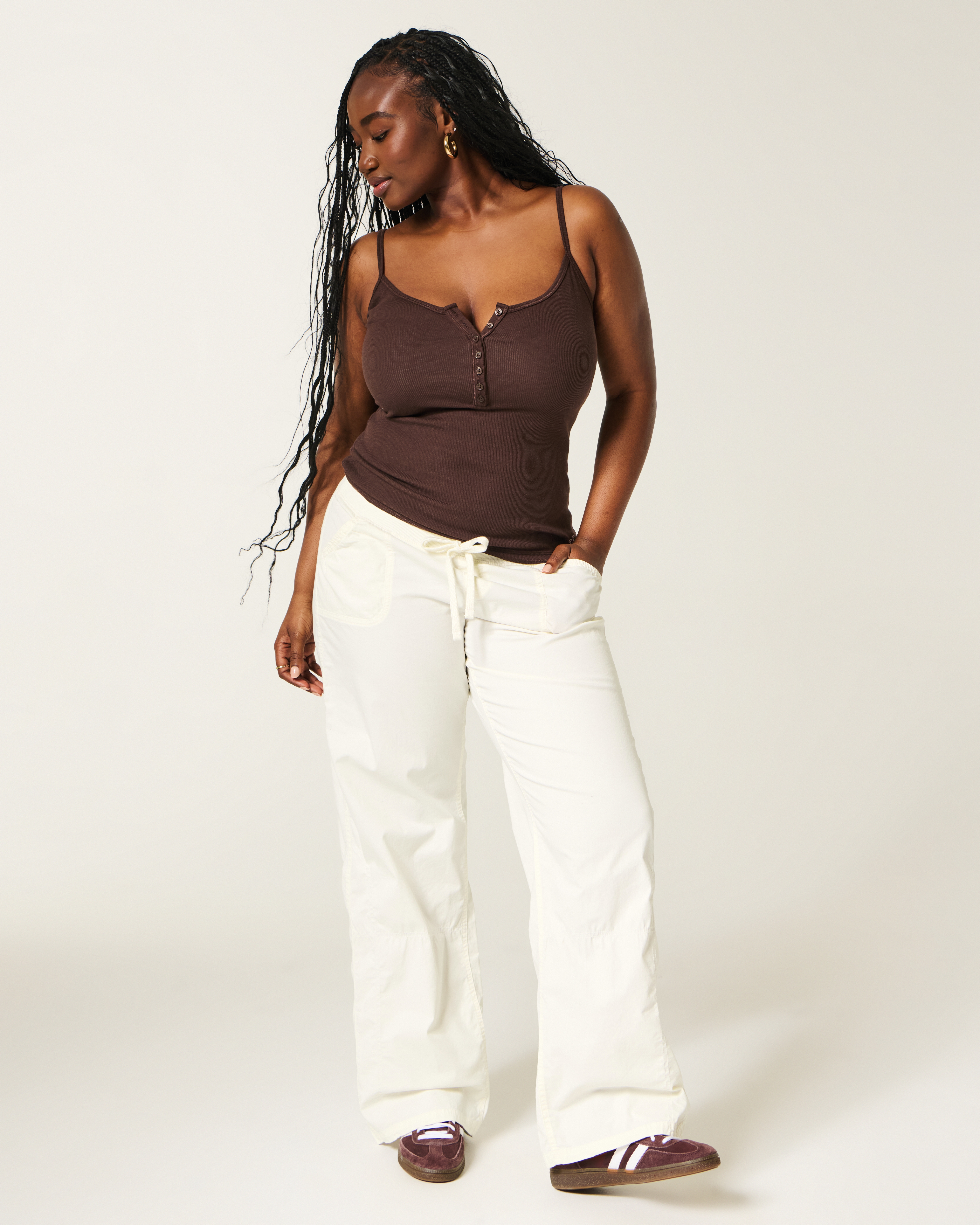 Hollister Remi Ultra Low-Rise Poplin Pull-On Pants