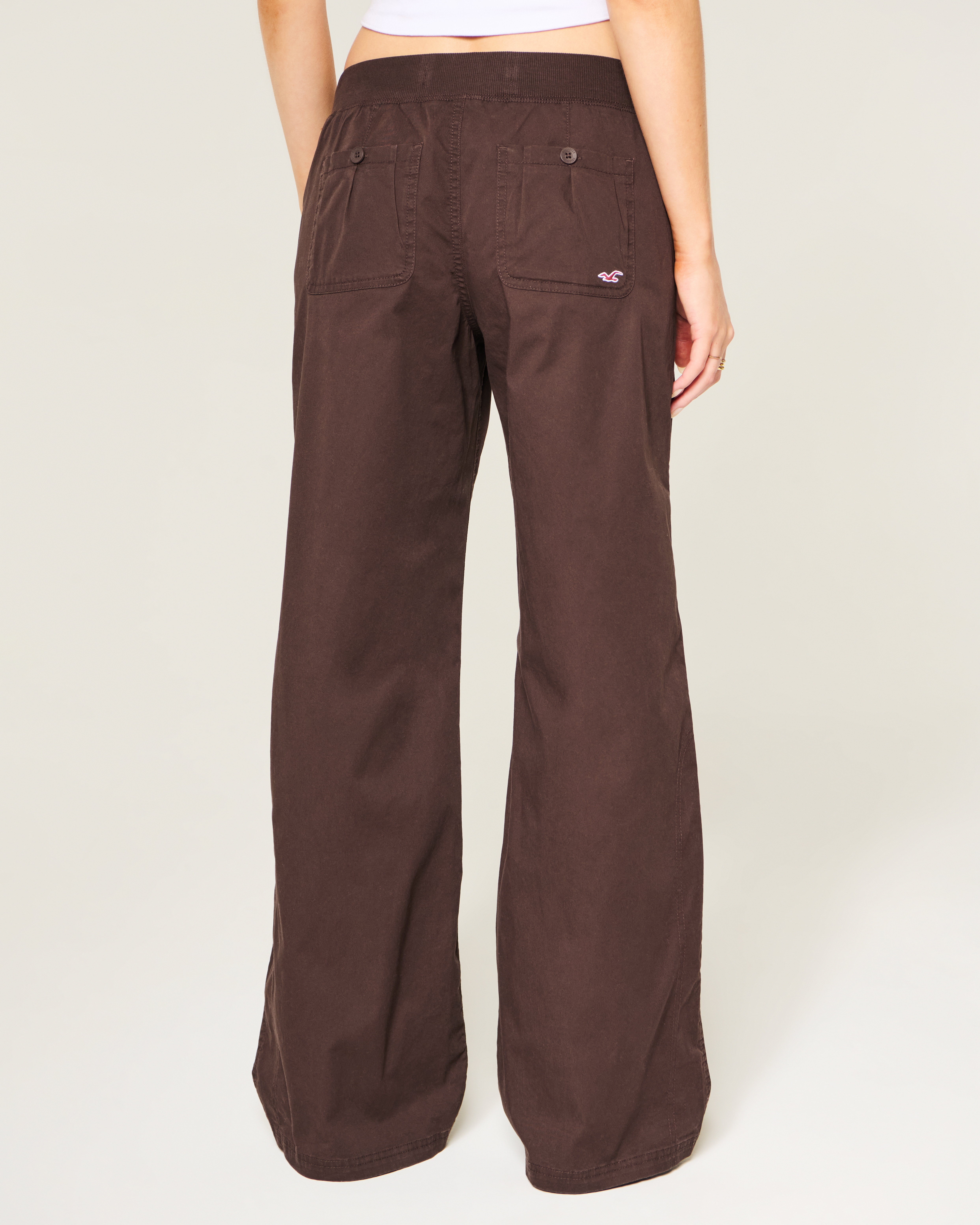 Hollister Remi Ultra Low-Rise Poplin Pull-On Pants