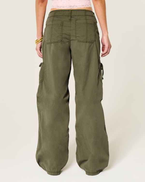 Women's Low-Rise Lace Trim Baggy Pants | Women's Bottoms