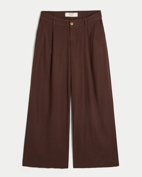 Hollister Livvy Ultra Low-Rise Super Baggy Pants, Brown view 1