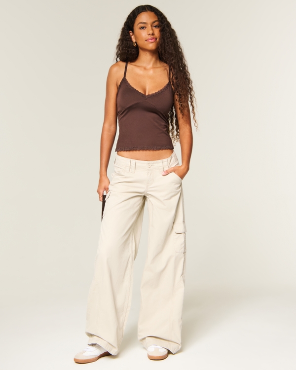 Ultra Low-Rise Back Buckle Super Baggy Pants