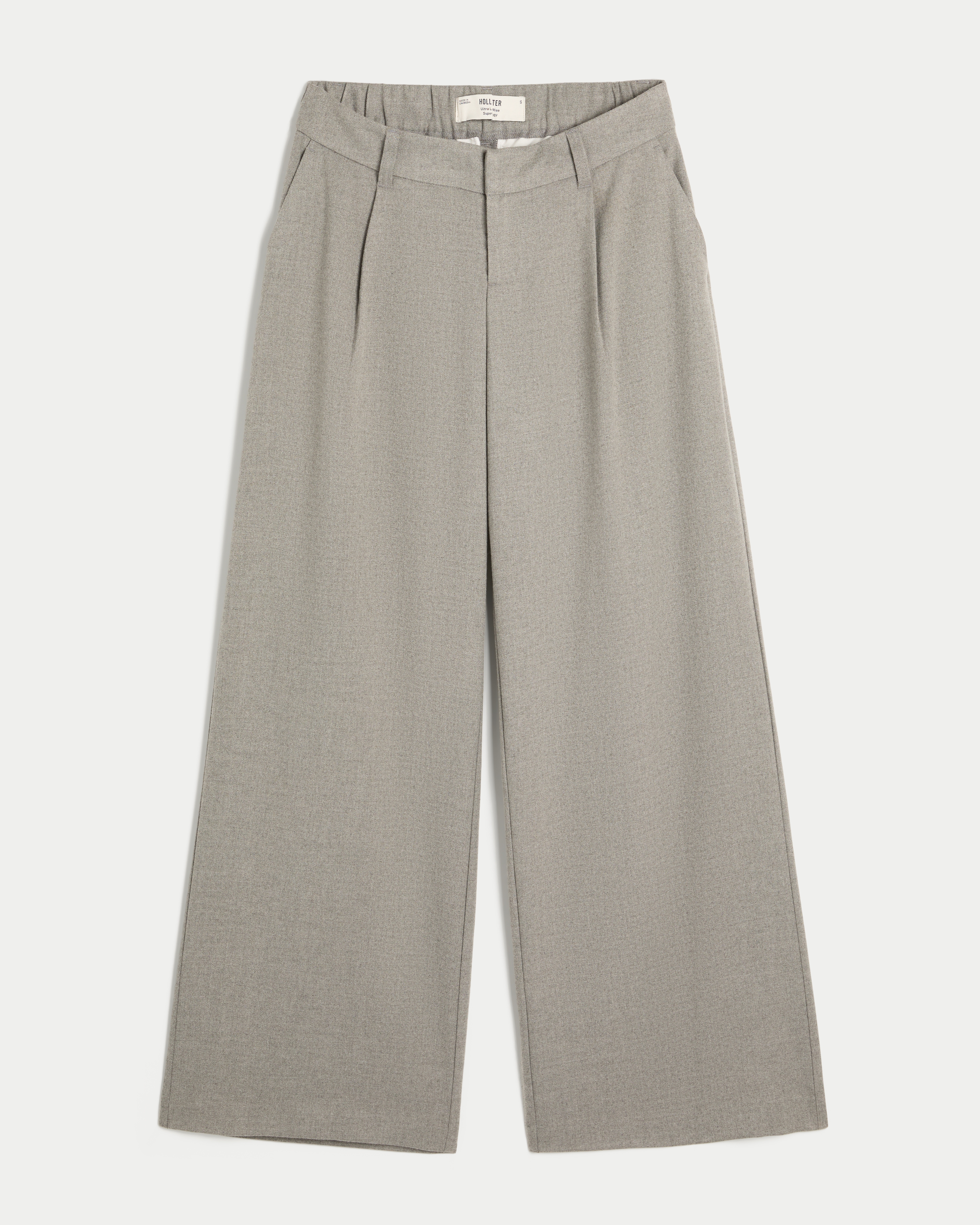 Hollister Livvy Ultra Low-Rise Pleated Super Baggy Pants