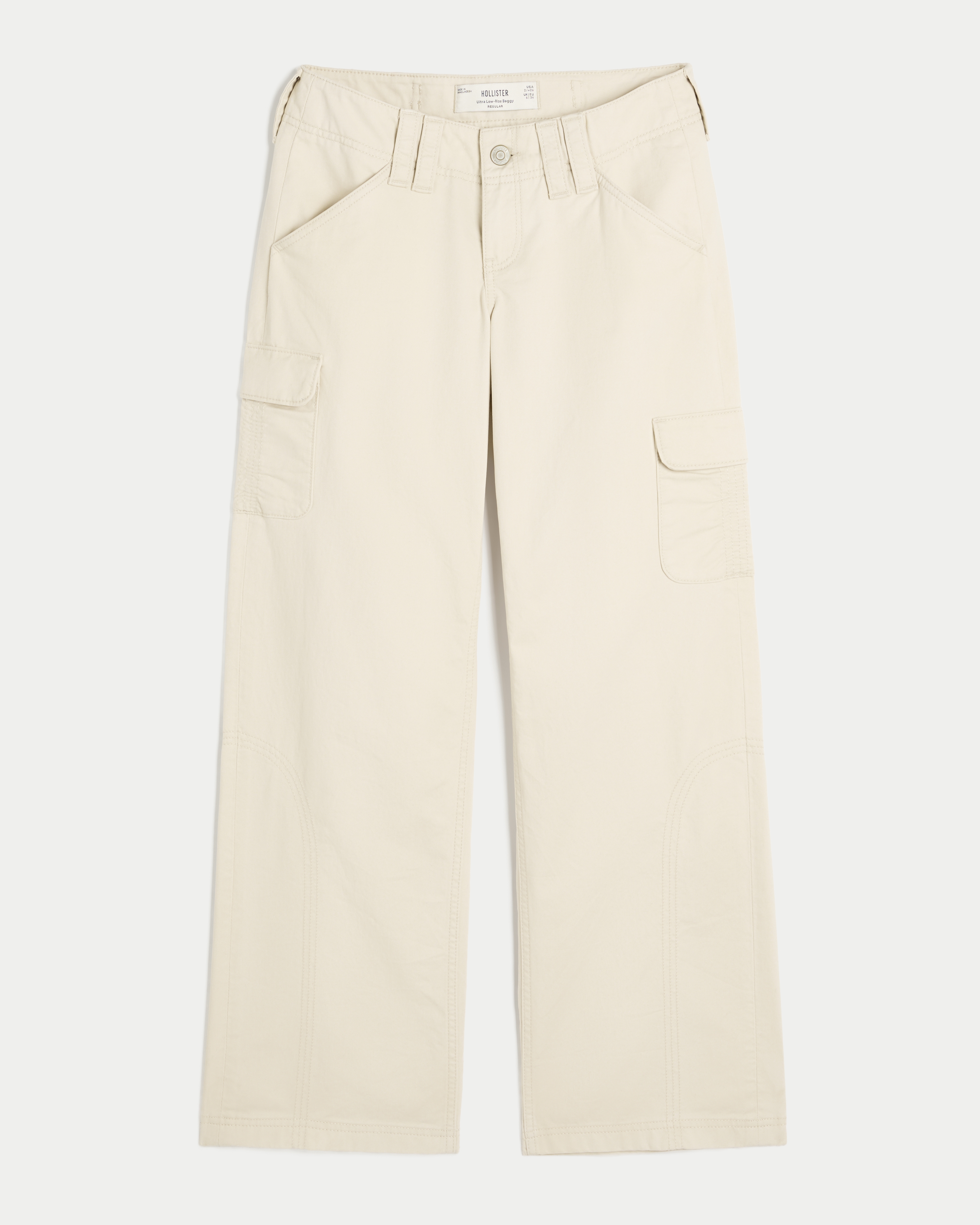 Hollister Andi Adjustable Waist Ultra Low-Rise Baggy Cargo Pants