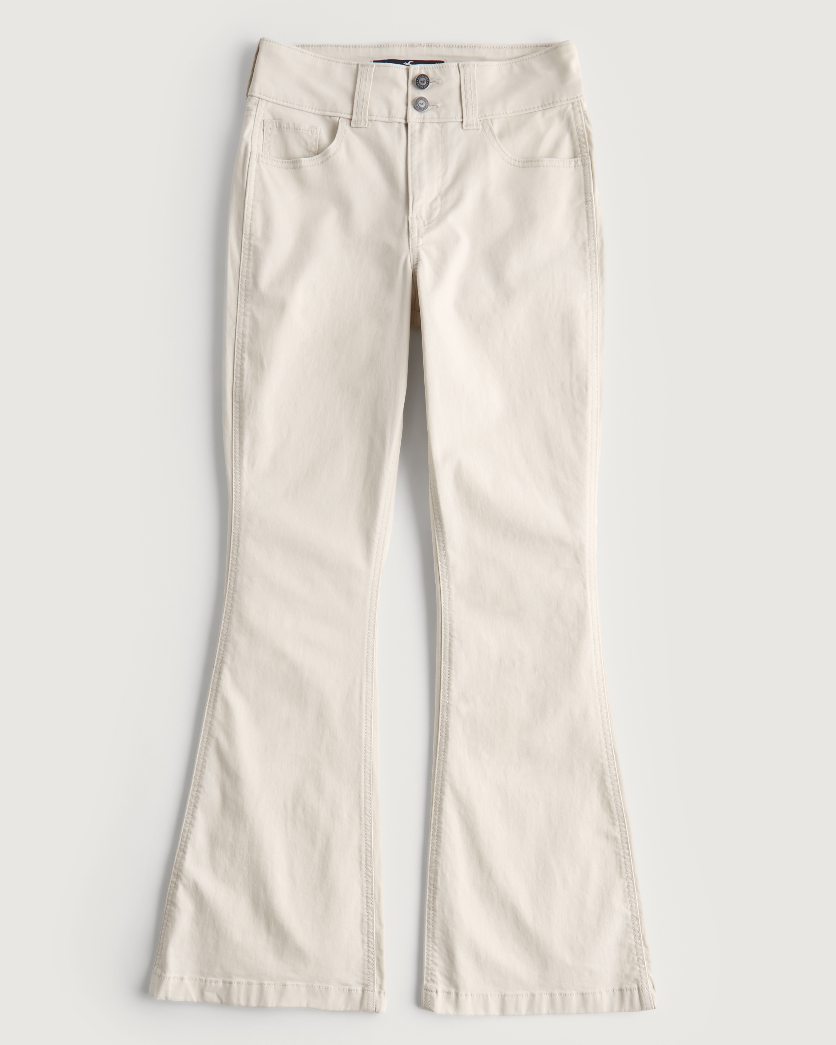 TWILL FLARE PANTS-