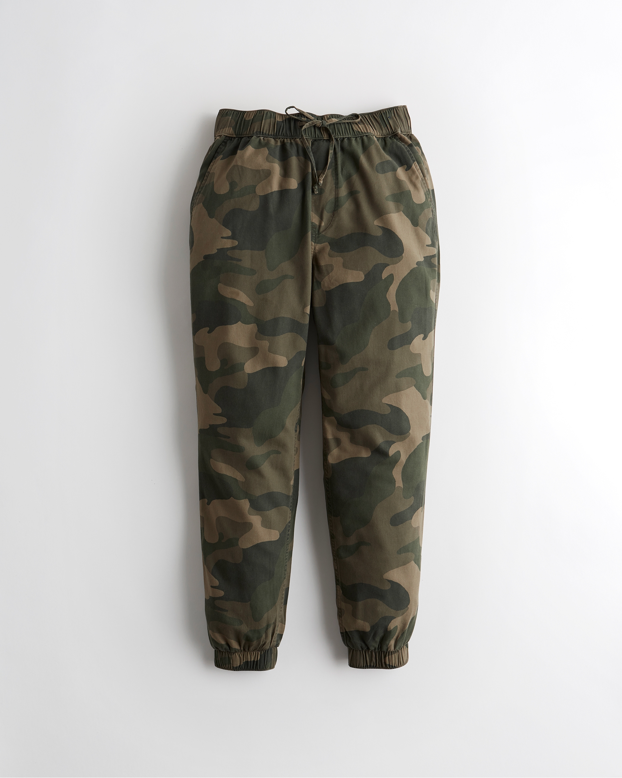 camo twill joggers