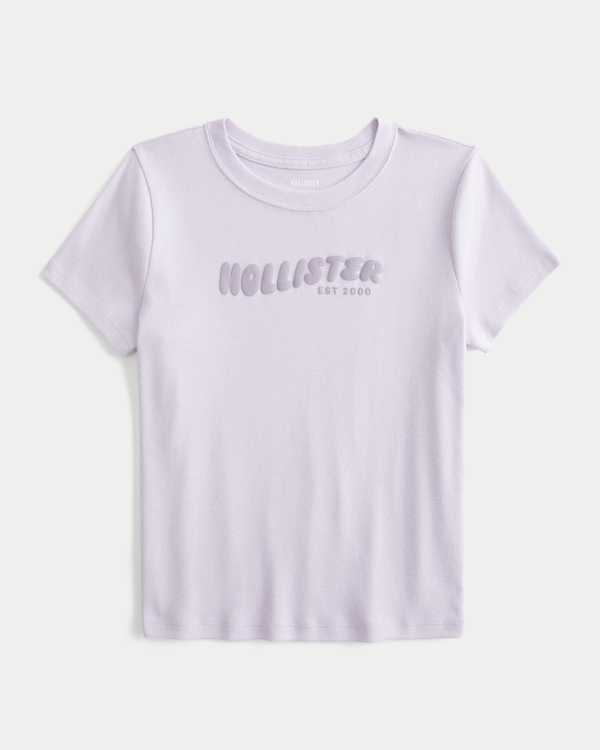 Logo Graphic Baby Tee, Pastel Purple view 1