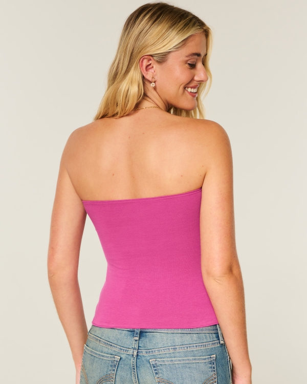 Taylor Reversible Tube Top, Dark Pink view 2