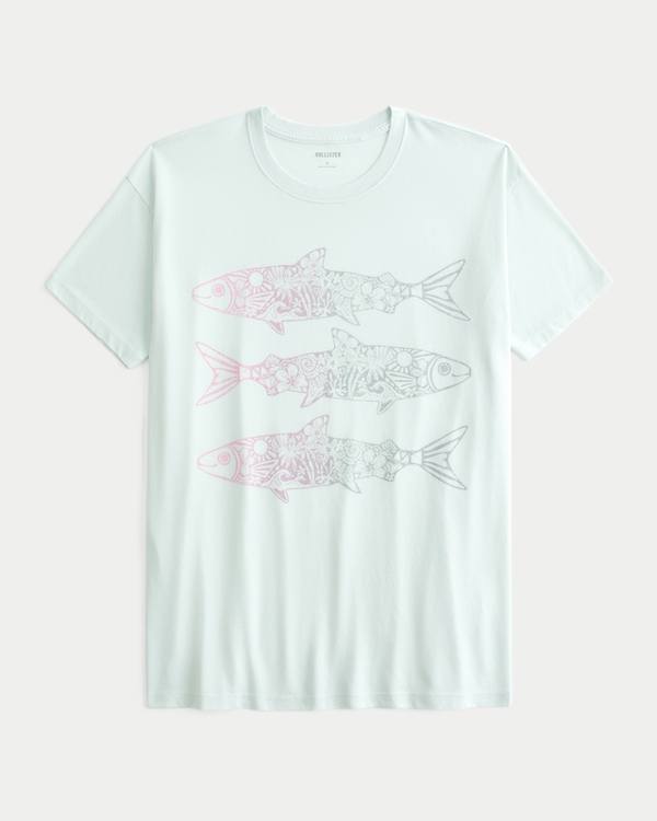 Oversized Fish Graphic Tee