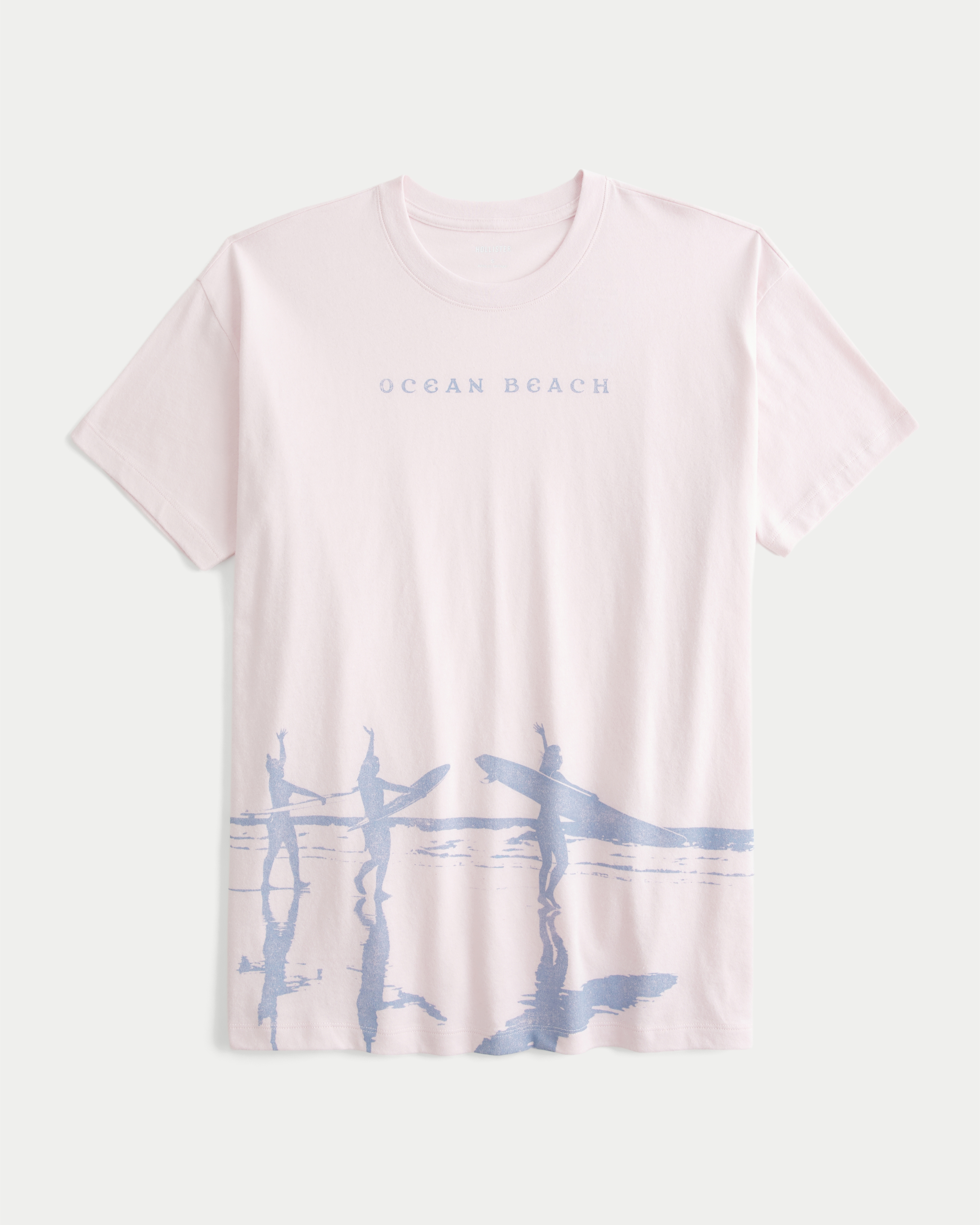Oversized Ocean Beach Graphic Tee