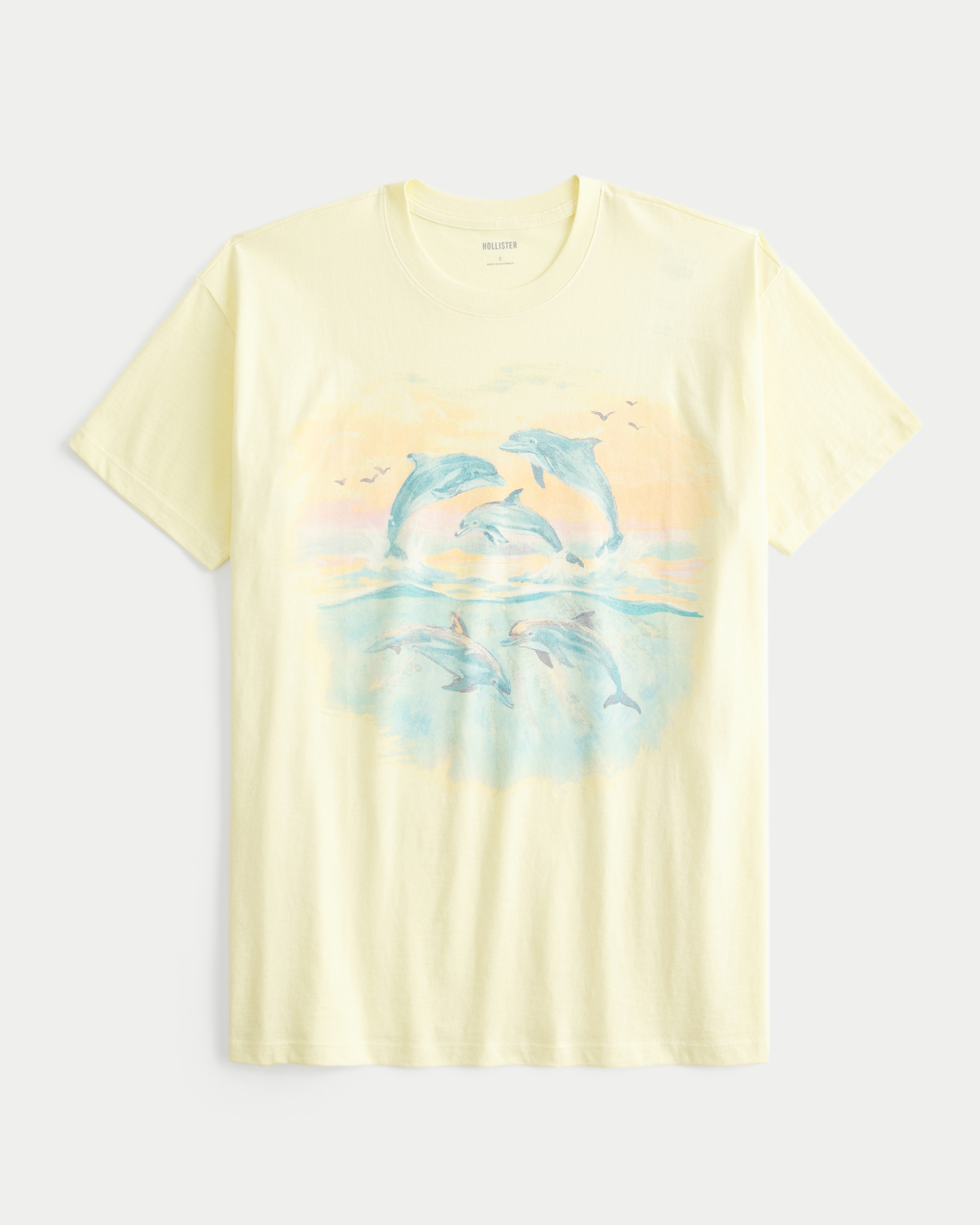Oversized Dolphin Graphic Tee