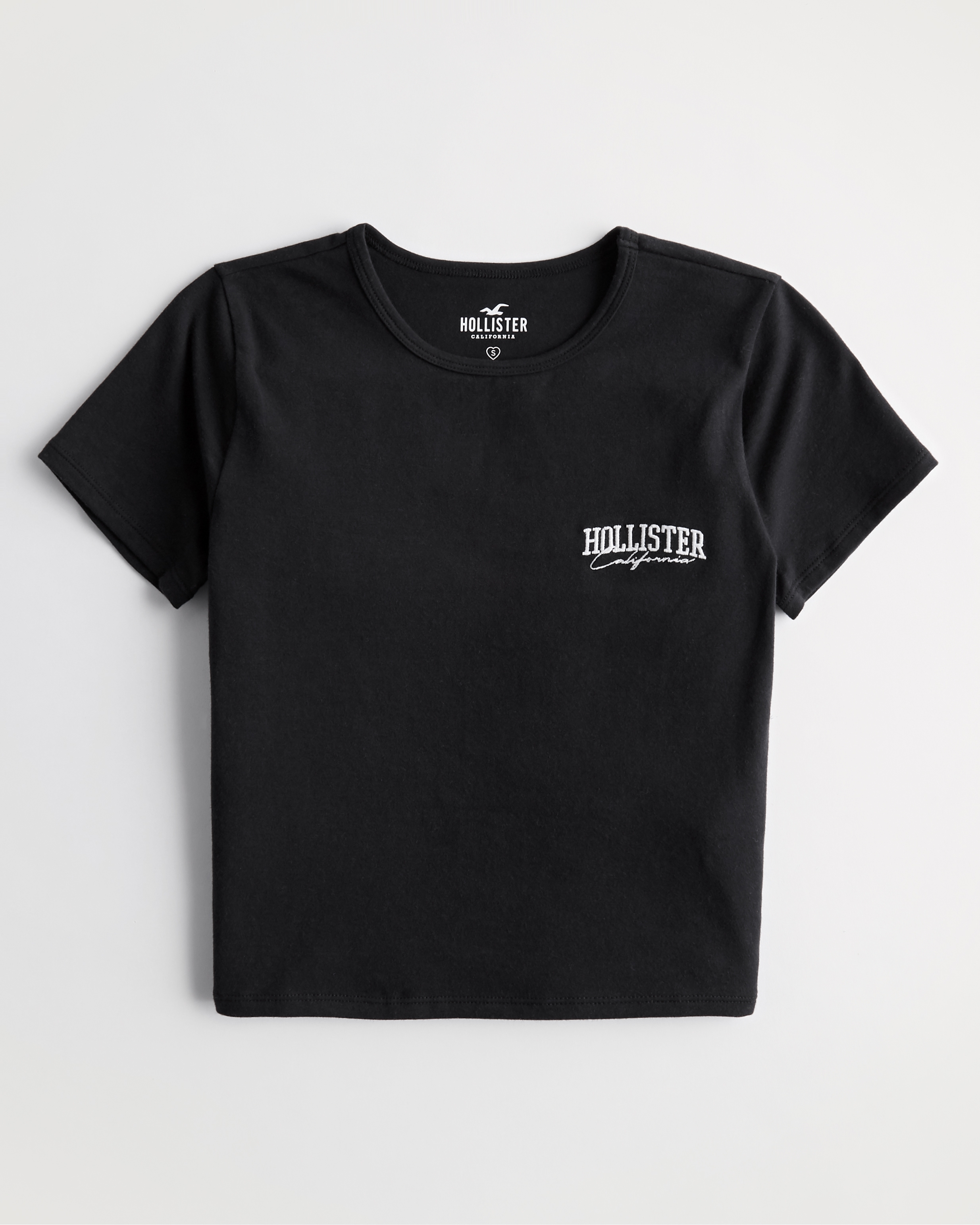 Hollister embroidered logo graphic sales tee