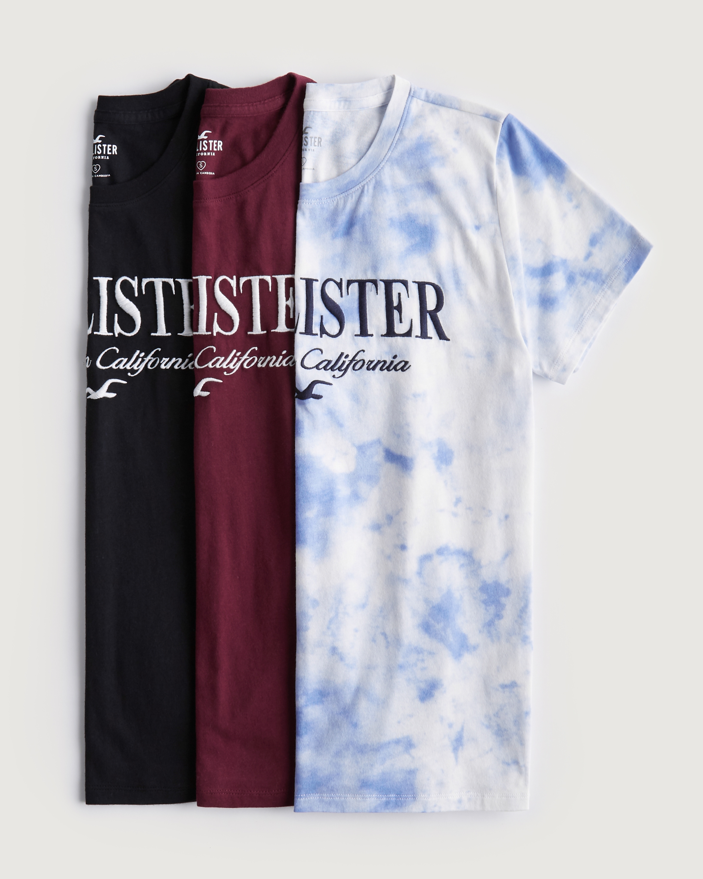 Embroidered Logo Graphic Tee 3-Pack