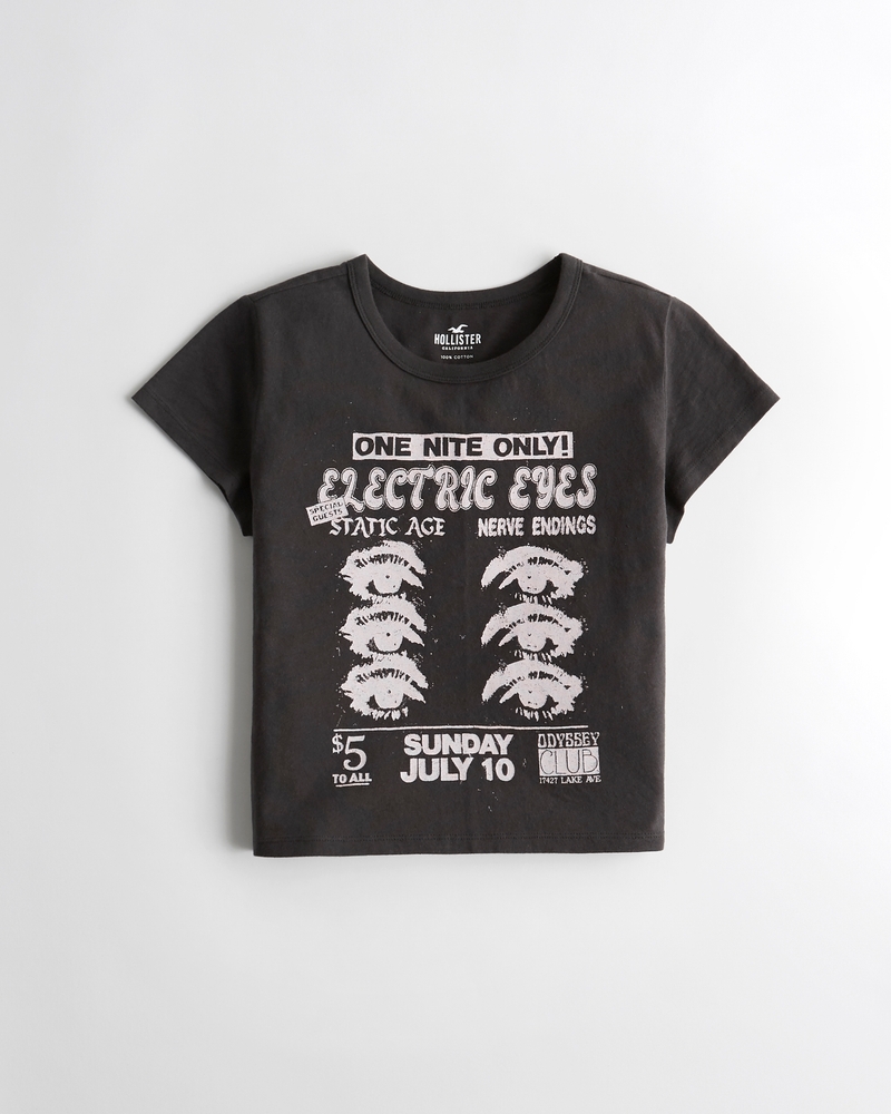 Girls Relaxed Print Graphic Baby Tee | Girls Tops | HollisterCo.com