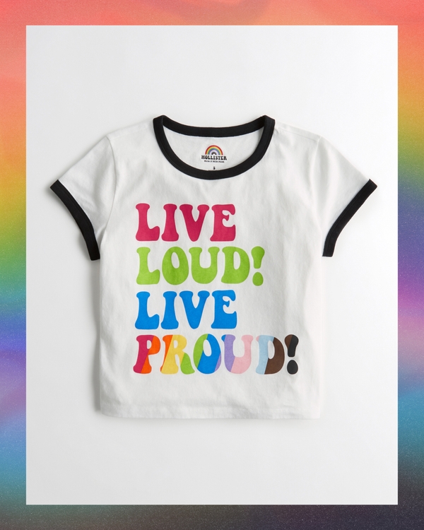 Hollister Print Graphic Baby Tee