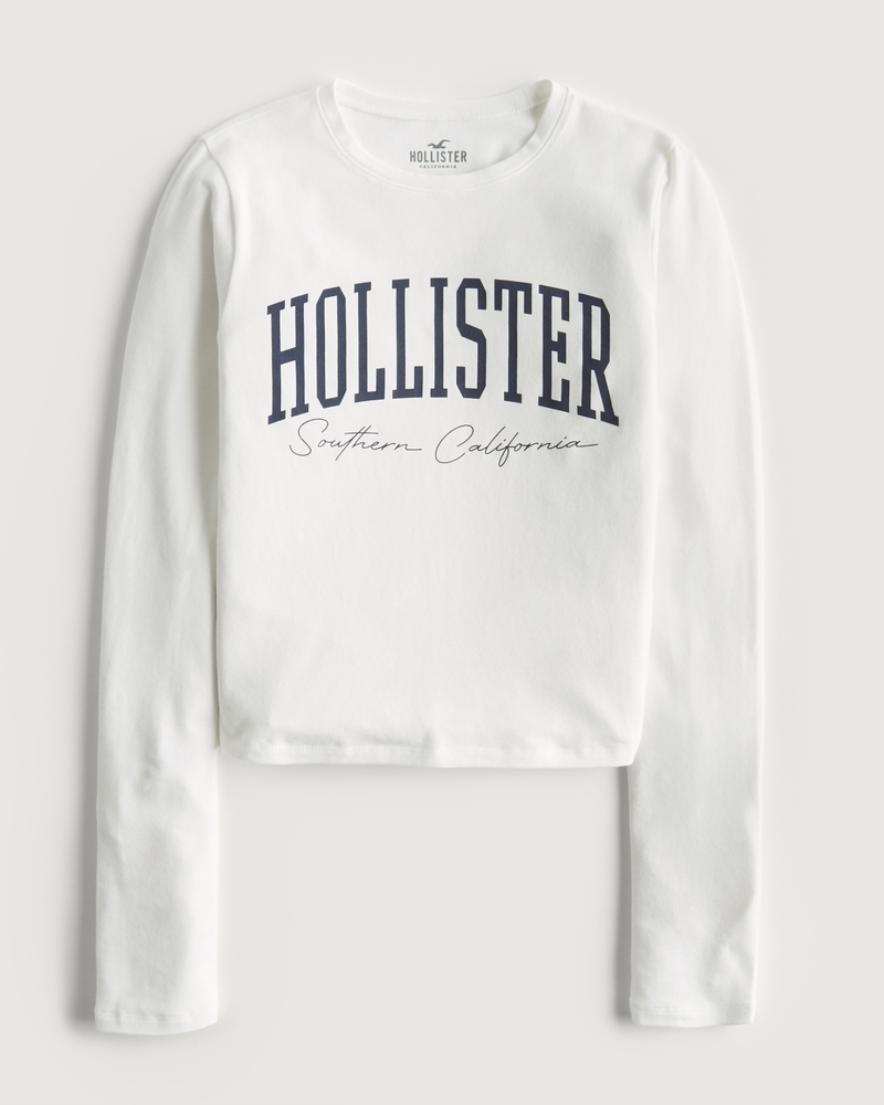 Women's LongSleeve Print Graphic Baby Tee Women's Sale