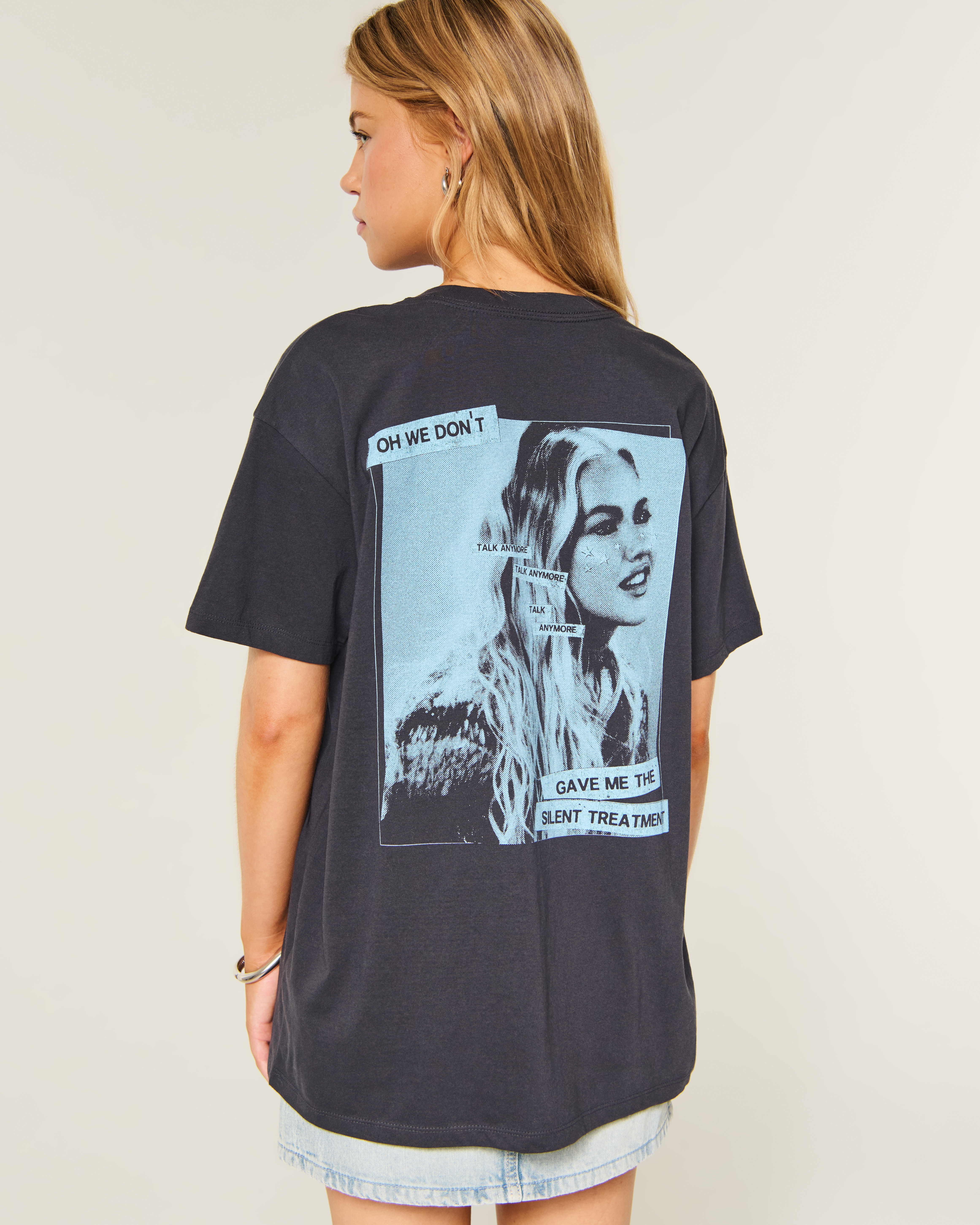 Oversized Freya Skye Silent Treatment Graphic Tee