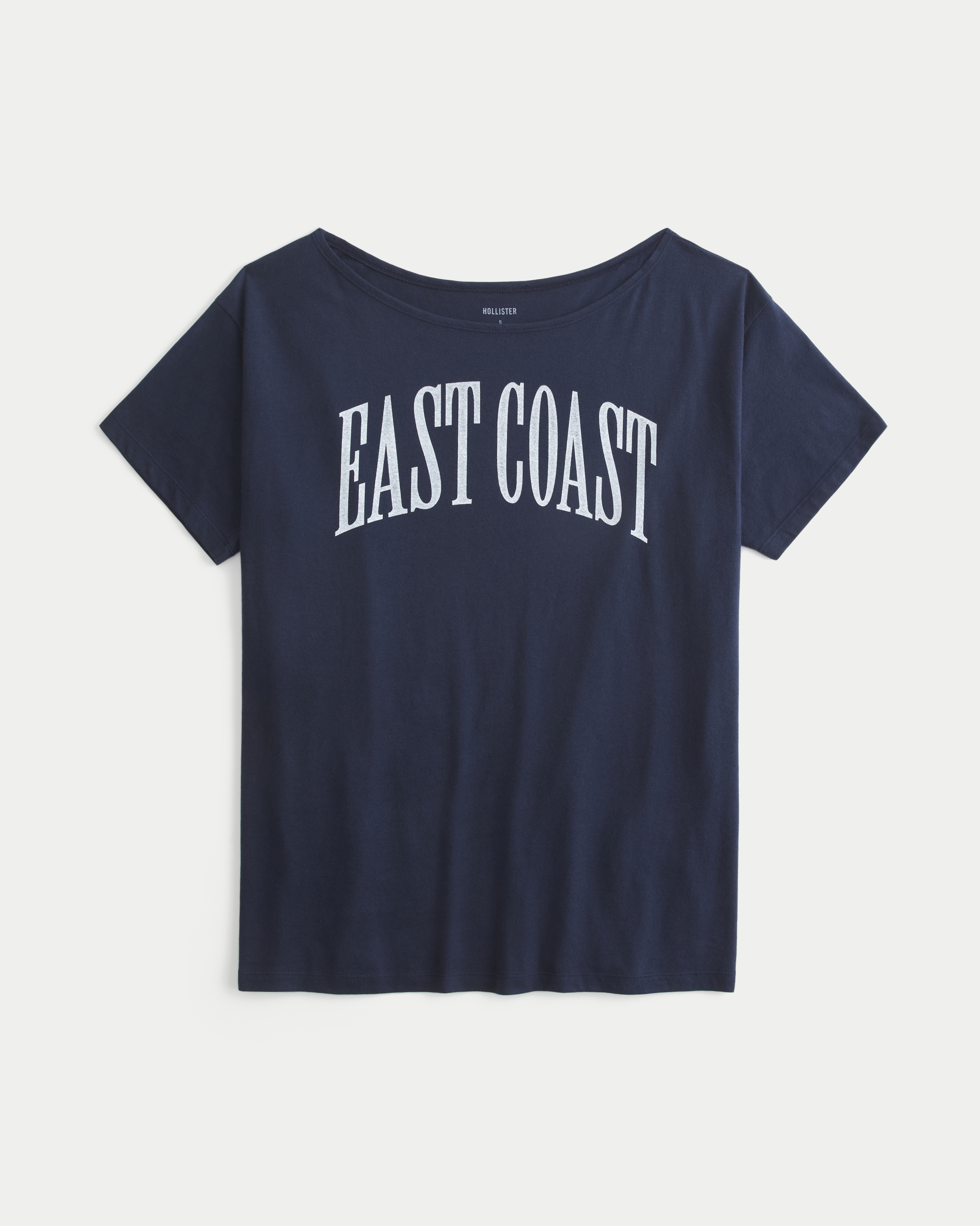 Easy Off-the-Shoulder East Coast Graphic Tee