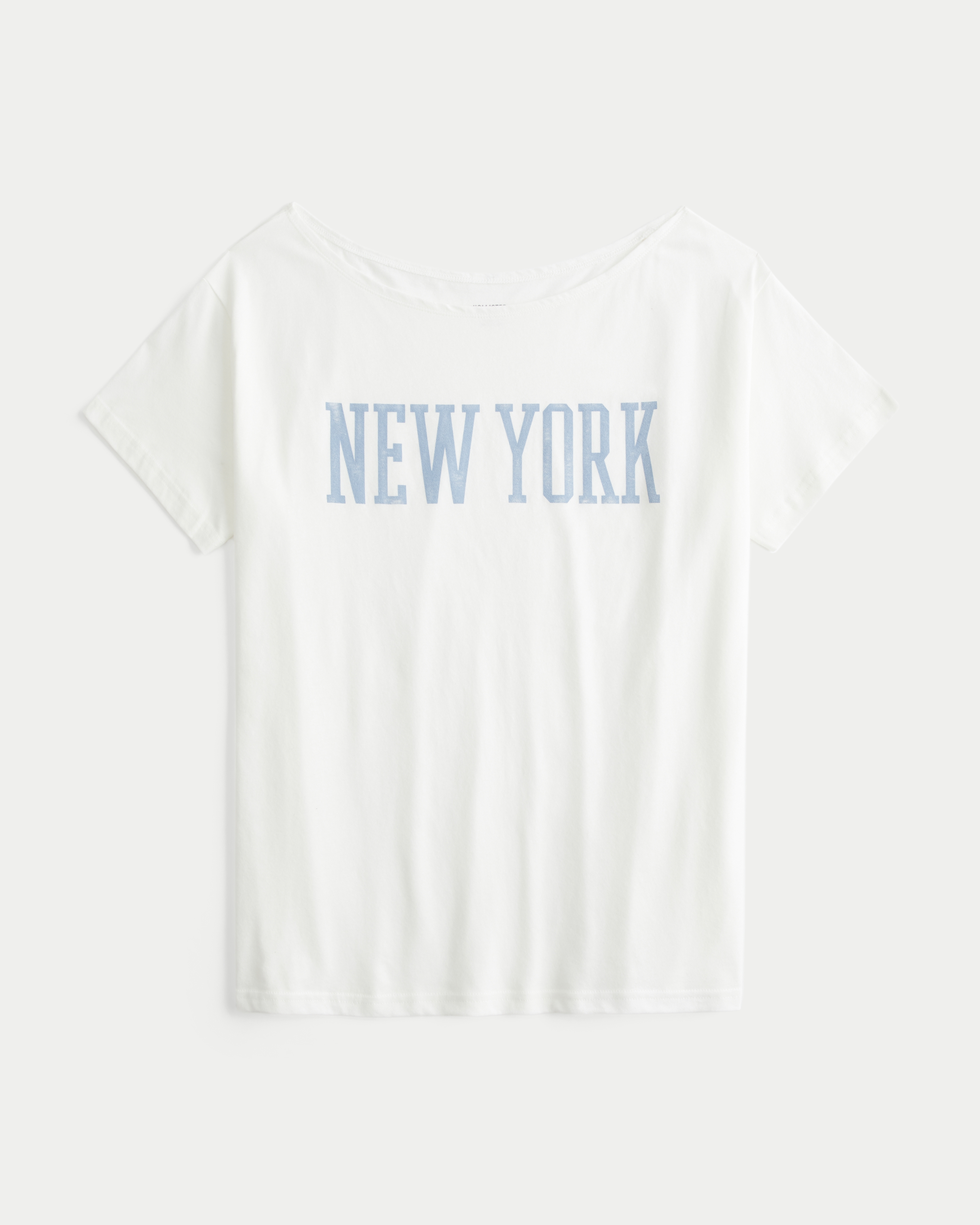 Easy Off-the-Shoulder New York Graphic Tee