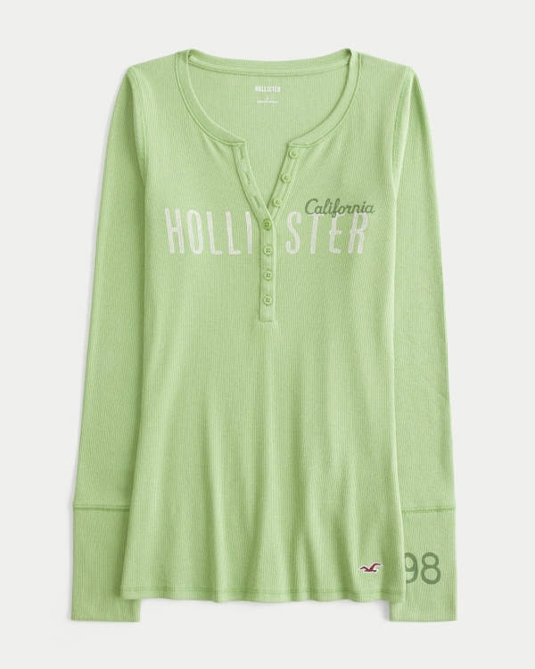 Logo Graphic Henley, Matcha view 1