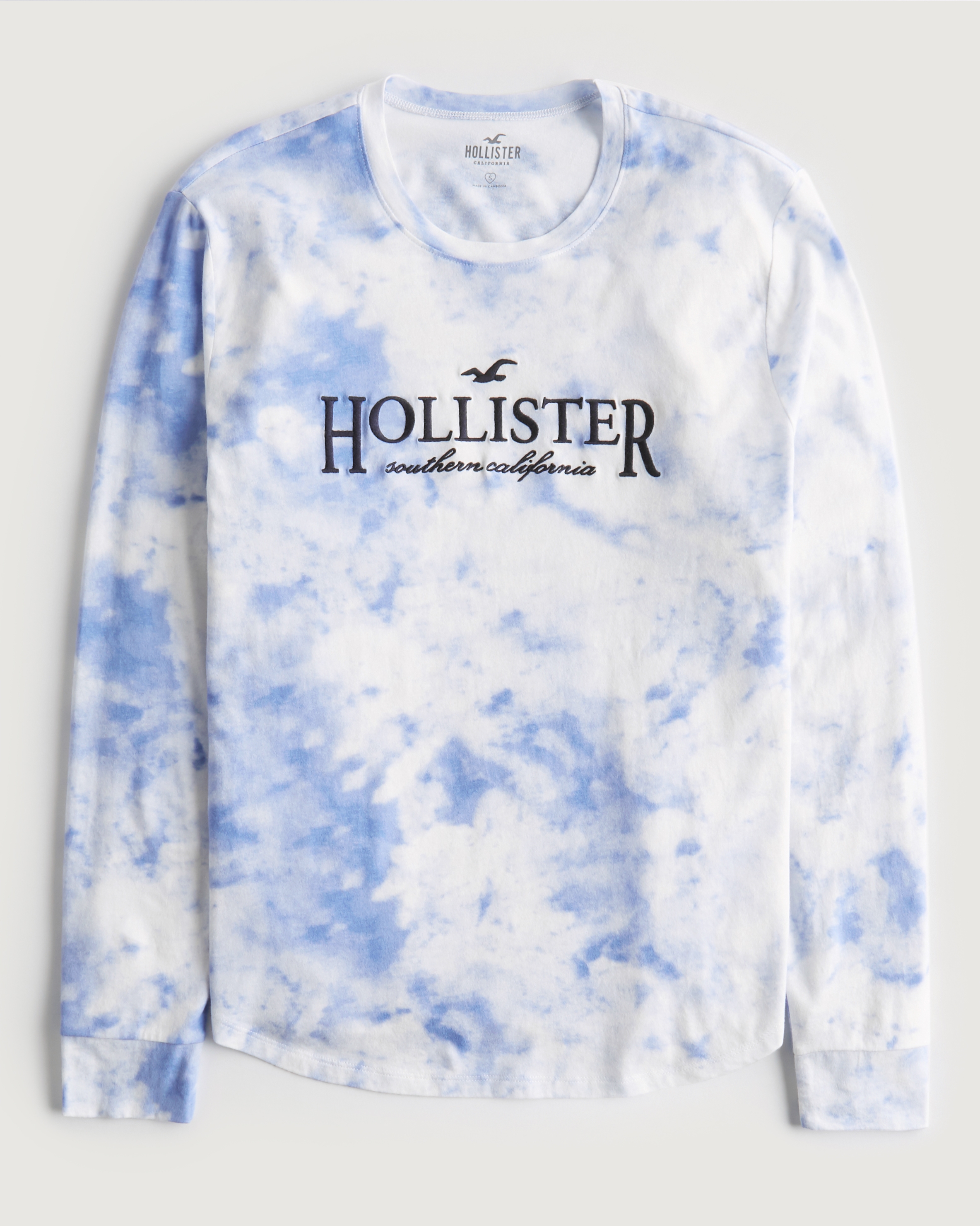 Blue long sleeve hollister cheap shirt