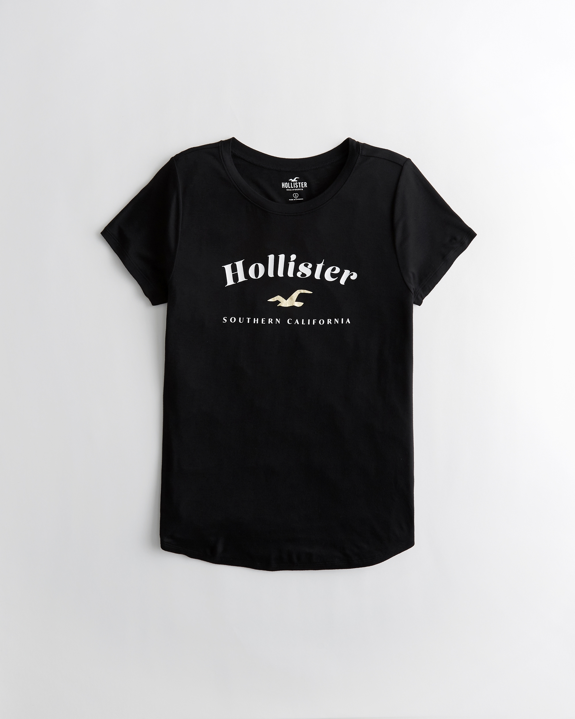 hollister logo graphic tee