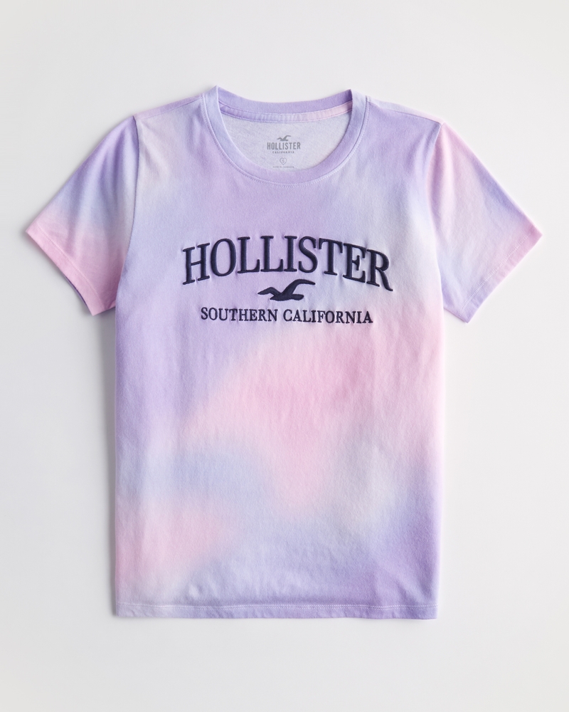 Women's Easy Wash Effect Embroidered Logo Graphic Tee Women's All Hollister Tees Buy 2 Get 1
