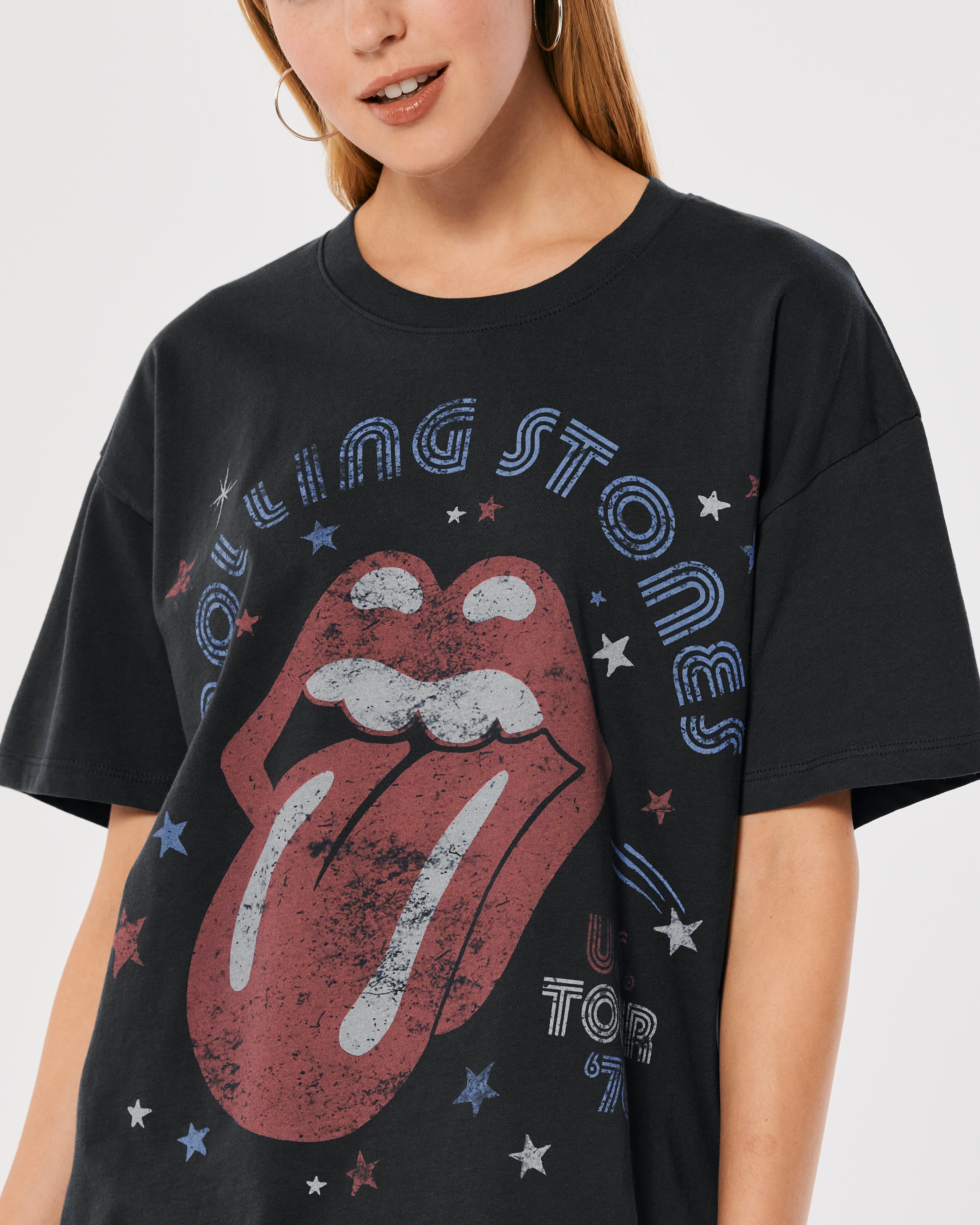 Oversized Rolling Stones Graphic Tee