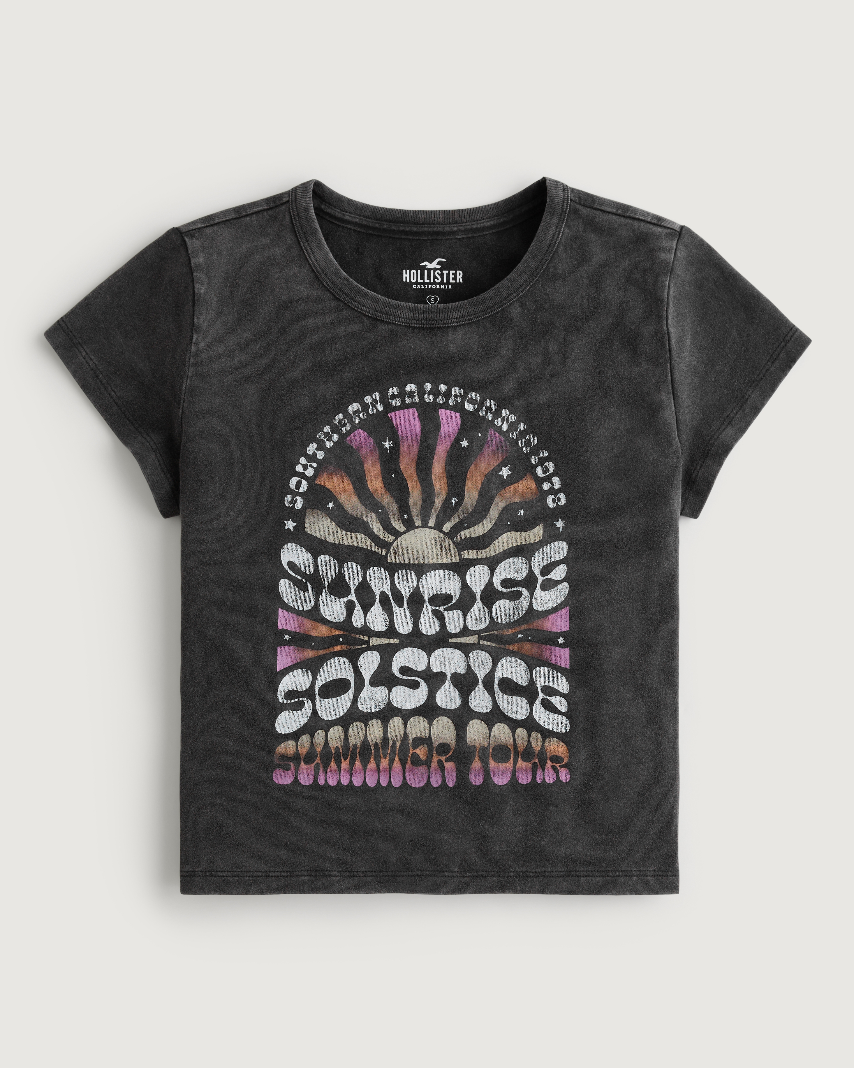 Women's Relaxed Sunrise Solstice Graphic Baby Tee | Women's