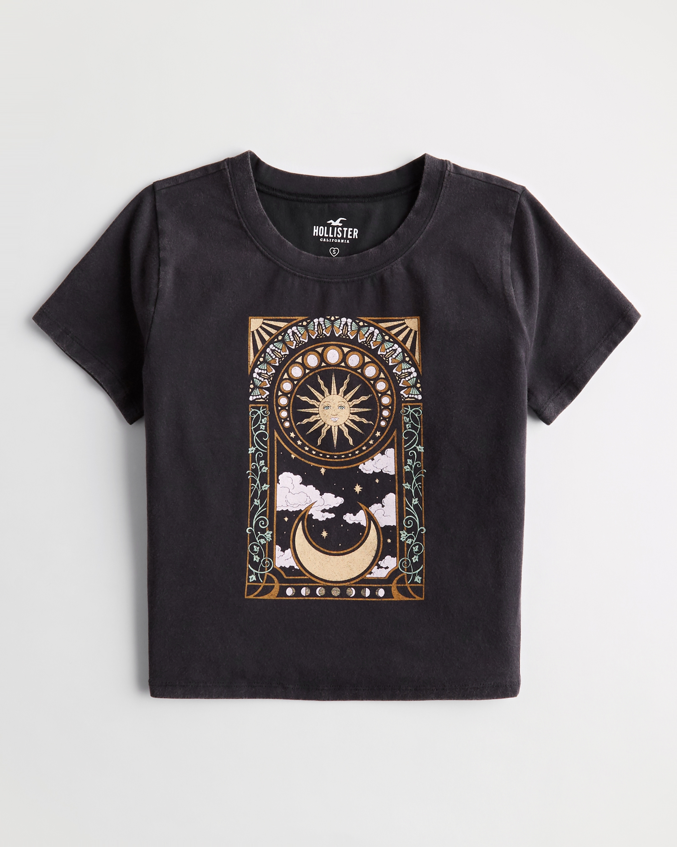 Hollister Lace Trim V-Neck Baby Tee