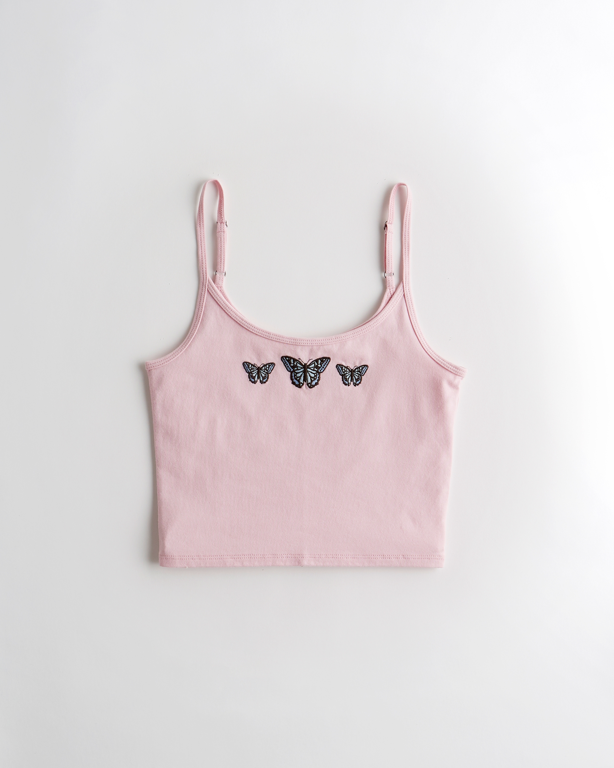 hollister pink crop top