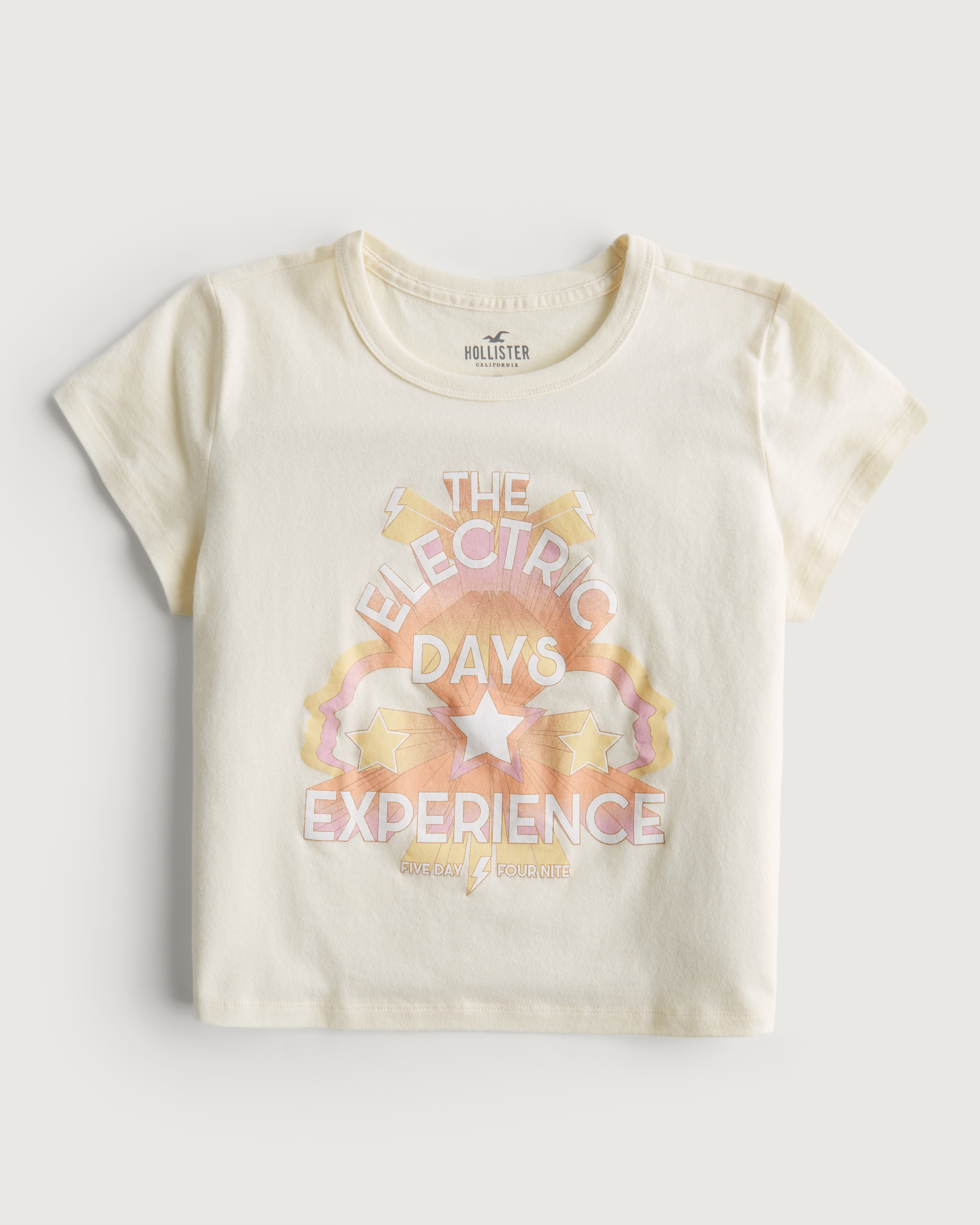 Women's Relaxed Vintage Graphic Baby Tee | Women's Clearance