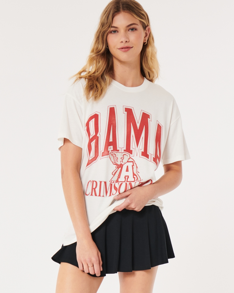 Oversized Bama Crimson Tide Graphic Tee