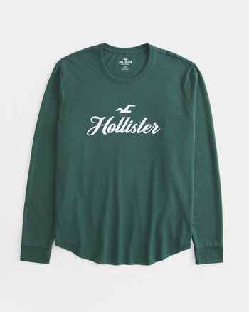 Hollister Name Hollister Family Name Crest Women Graphic Long Sleeve  T-shirt